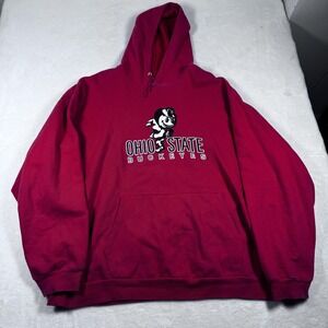 Ohio State Buckeyes Hoodie Mens Large Red NCAA Football Pullover Sweatshirt